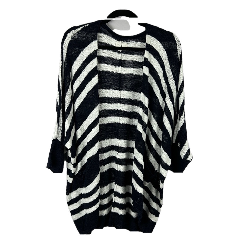 Lou & Grey Coastal Light Knit Longline Oversized Open Front Cardigan Medium